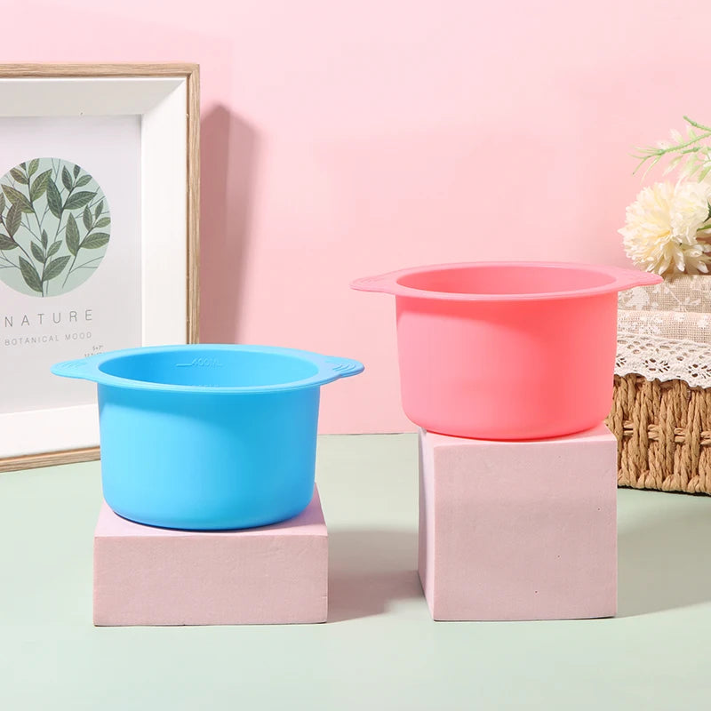 Silicone Wax Warmer Bowl with Stirring Stick - Heat-Resistant, Non-Stick Hair Removal Pan