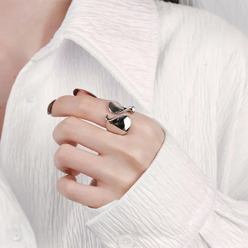 925 Sterling Silver Open Ring for Women Men Minimalist Handmade Jewelry
