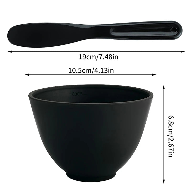 Face Mask Mixing Bowl Set with Silicone Brushes and Spatulas for Skin Care