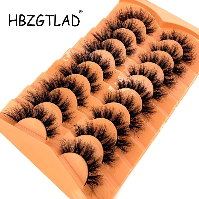 9 Pairs Cat Eye Lashes Fluffy Faux Mink Dramatic Long Wispy False Eyelashes