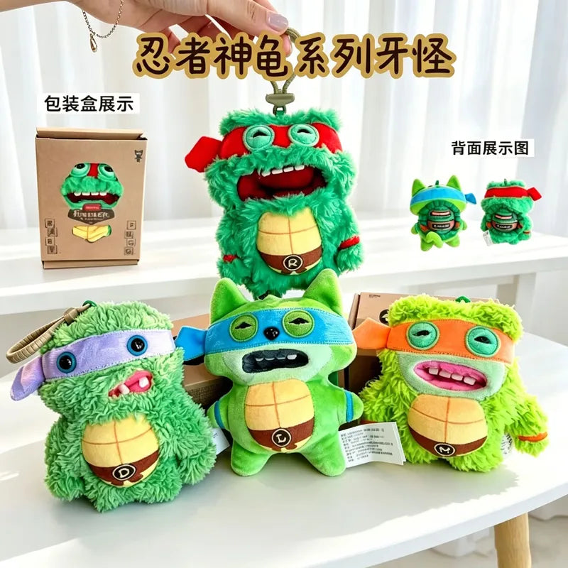 Plush Monster Keychain Toy - Teenage Mutant Ninja Turtles Cartoon Doll, 12cm