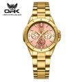 Luminous Waterproof Steel Nail Scale Watch - Ladies Quartz 6001