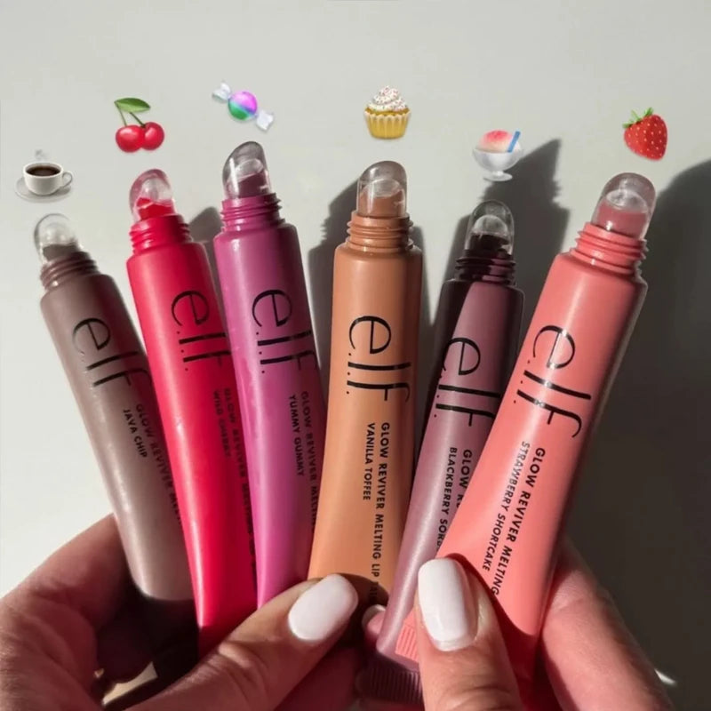 Moisturizing Lip Gloss Set with Fruit Flavors - Mango & Watermelon, Exfoliates Dead Skin, Makeup Gift