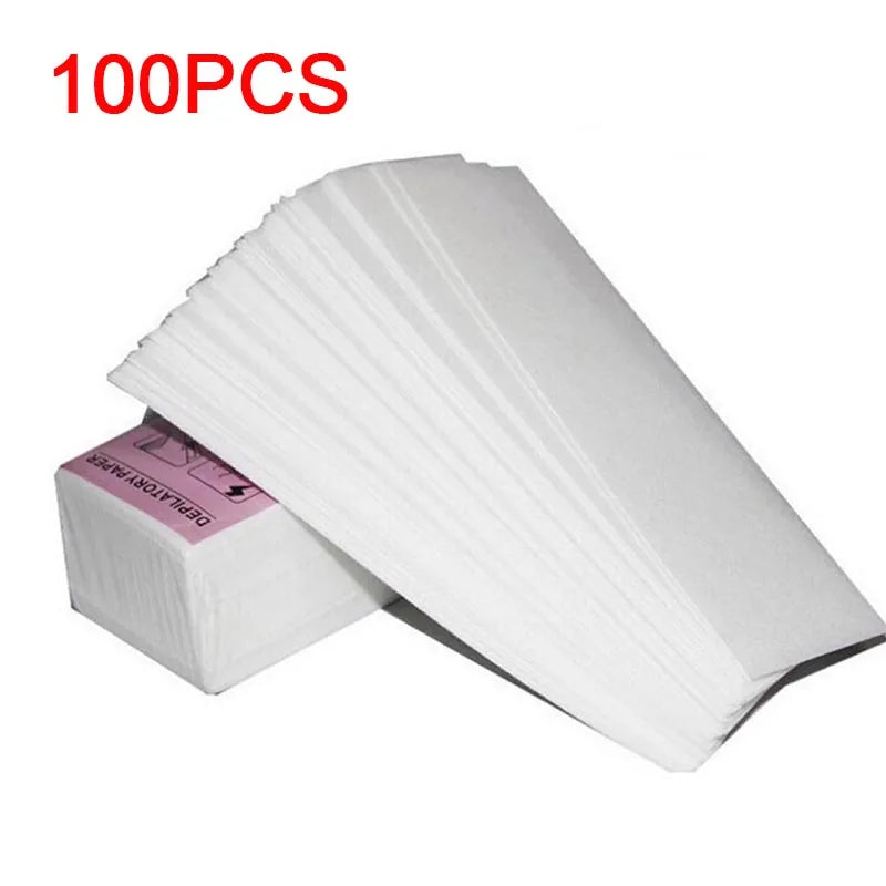 Waxing Paper Strips for Hair Removal - 200 or 100 Pieces, Depilatory Tape