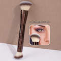 Double-Ended Foundation & Concealer Makeup Brush - Soft Synthetic Bristles