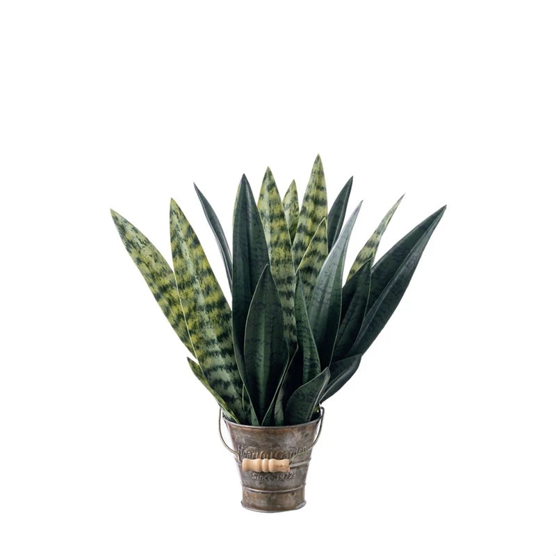 Artificial Snake Plant for Indoor & Outdoor Home Decor - Eucalyptus Style