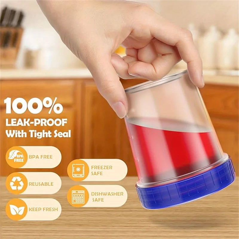 10 Pcs 4oz Airtight Salad Dressing Containers with Lids - Leakproof Food Storage
