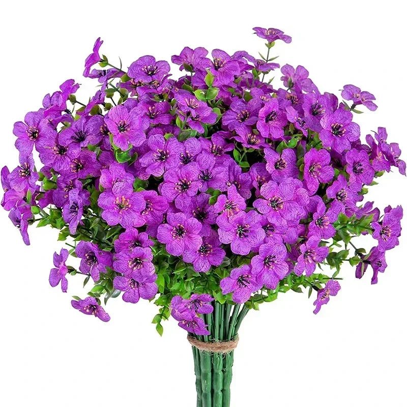 Outdoor UV-Resistant Faux Plants for Garden & Indoor Decor - Fake Flowering Plants