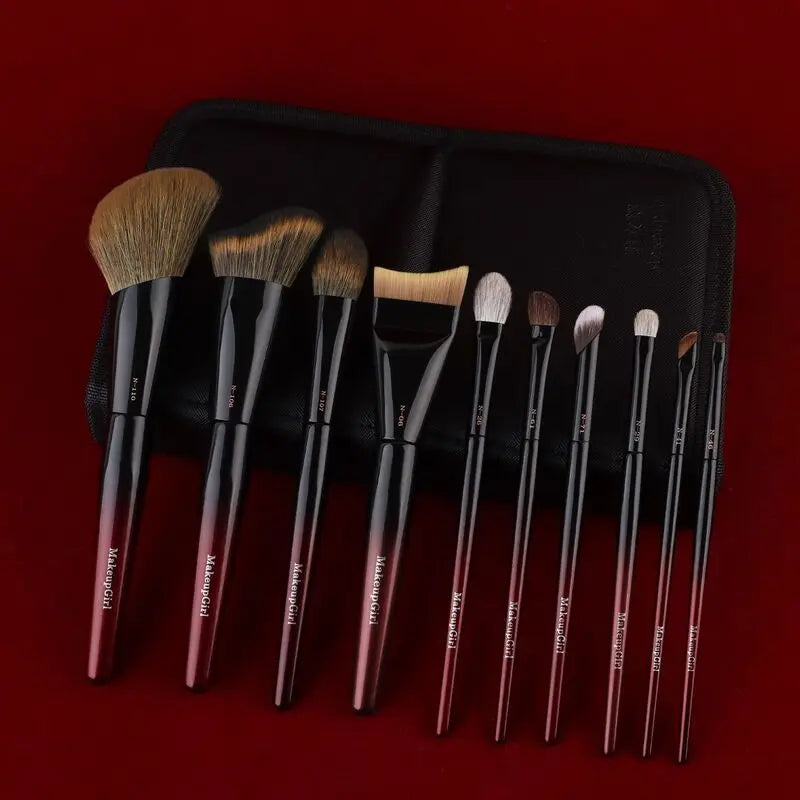 Full Face Makeup Brush Set for Beginners - Eyeshadow & Foundation Tools
