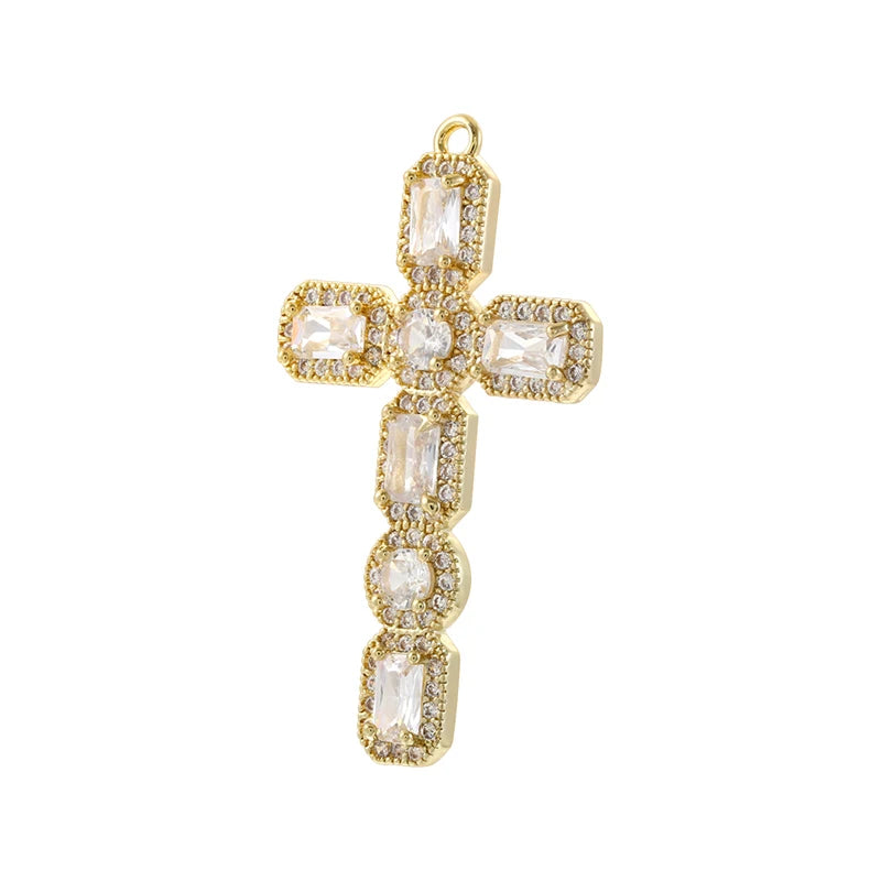 Bohemian Charms for Jewelry Making DIY Bracelets & Necklaces Brass Cubic Zirconia