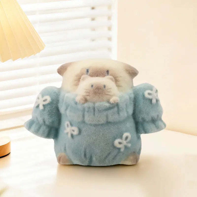 Cute Siamese Cat Desk Decoration - Creative Office Toy & Gift Set
