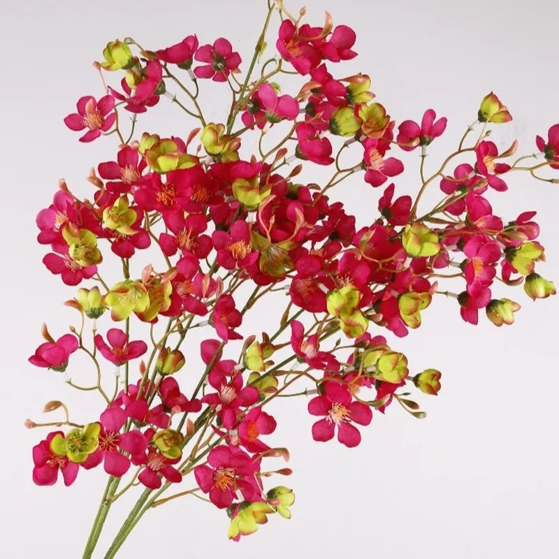 Artificial Flower Branch with Realistic Pear Blossom - Handmade Faux Floral Decoration