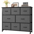 8-Drawer Fabric Storage Dresser with Wood Top - Bedroom, Living Room & Entryway Furniture