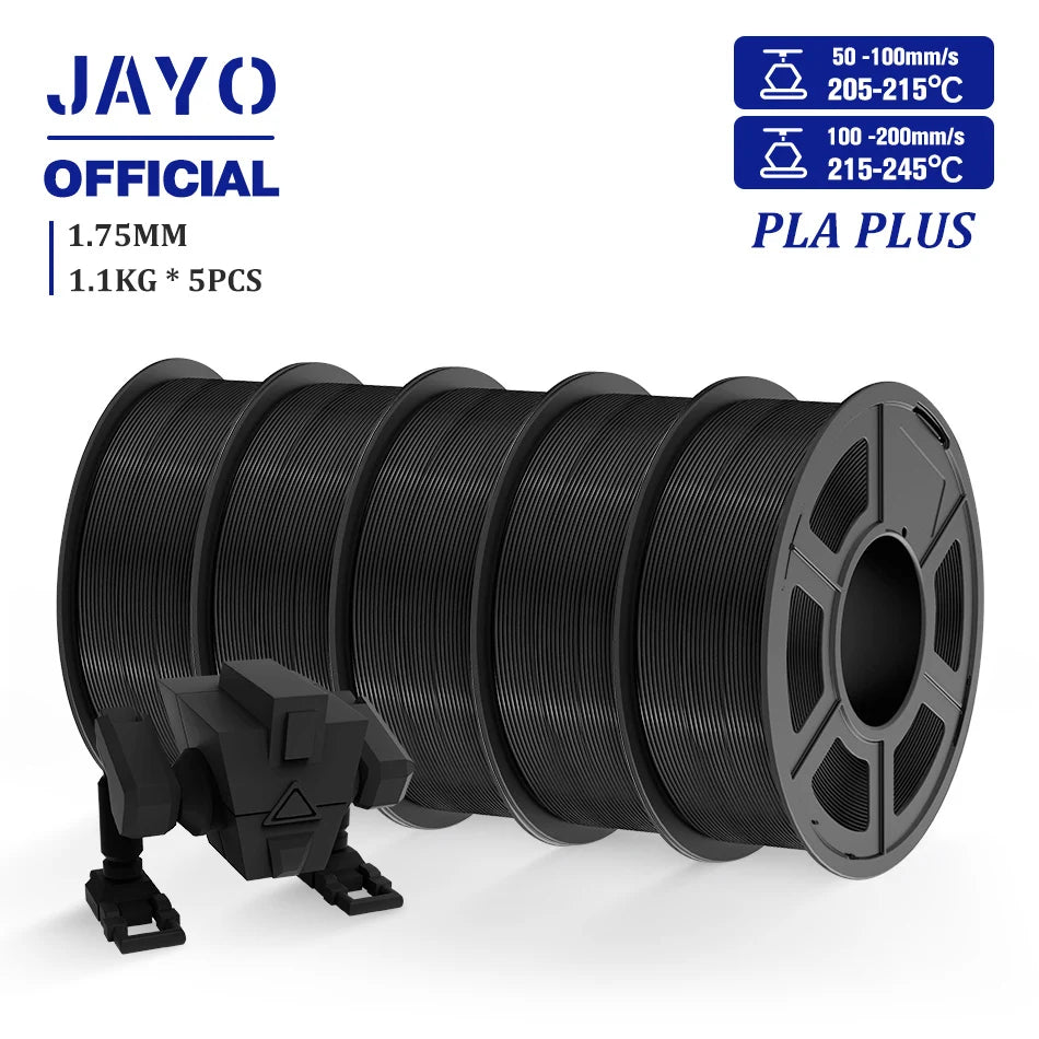 3D Printer Filament Set PLA PETG Silk Wood Marble 1.75mm 5 Rolls 1.1KG