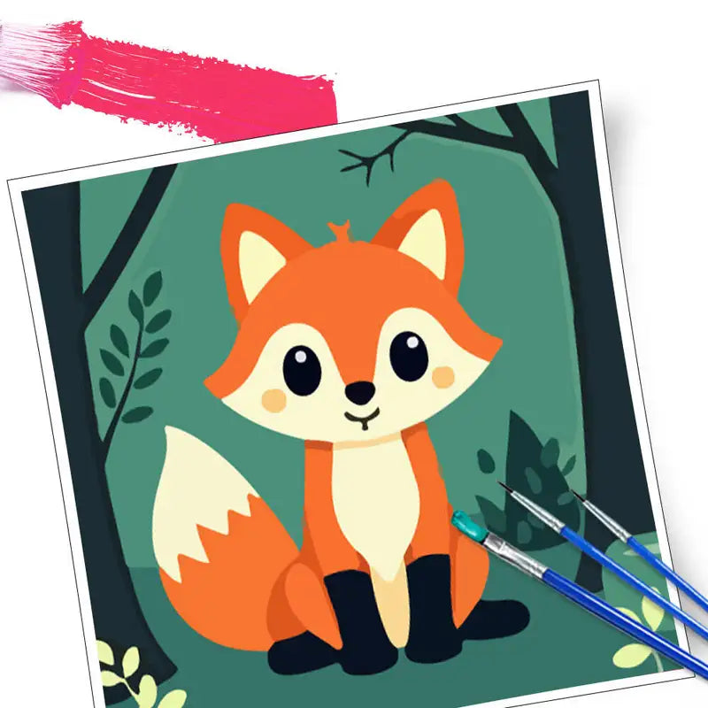 DIY Colorful Animal Paint by Numbers Kit - No Frame, 4 Pieces, Ideal Gift