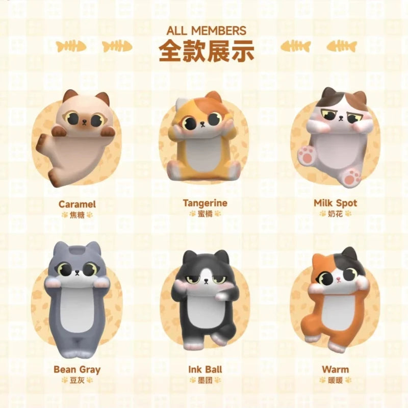 Cute Cat Mini Figures Blind Box Anime Phone & PC Ornaments Set - Doll Decorations