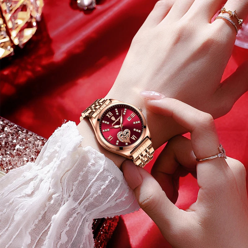 Luxury Waterproof Luminous Quartz Women's Wristwatch - Stainless Steel Elegant Fashion Watch