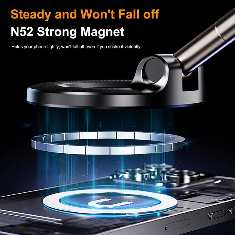 Magnetic Phone Holder Car Mount 360° Rotatable Vacuum Dashboard Stand