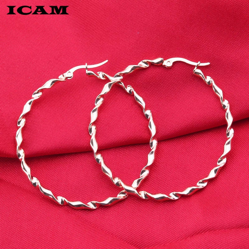 Big Hoop Earrings for Women Gold Silver Rose Gold Bohemian Circle Jewelry Party Accessory