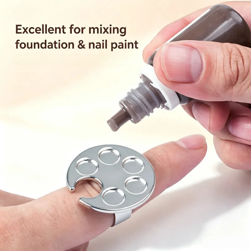 Nail Art Mixing Ring Palette, Paw Print Design