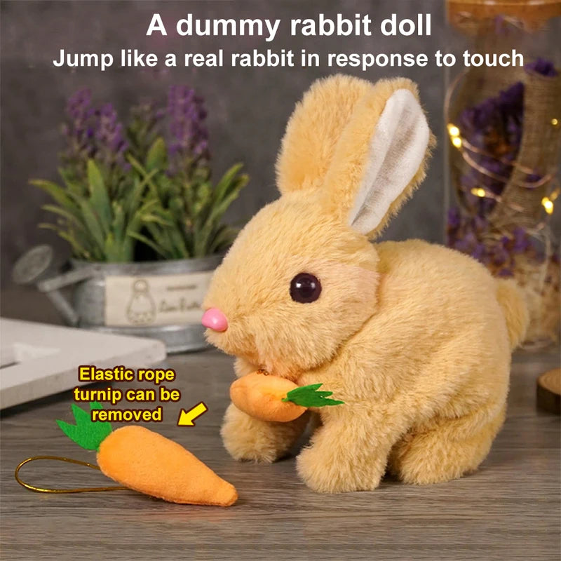 Electric Rabbit Pet Toy with Sounds & Movements - Interactive Plush Bunny for Kids