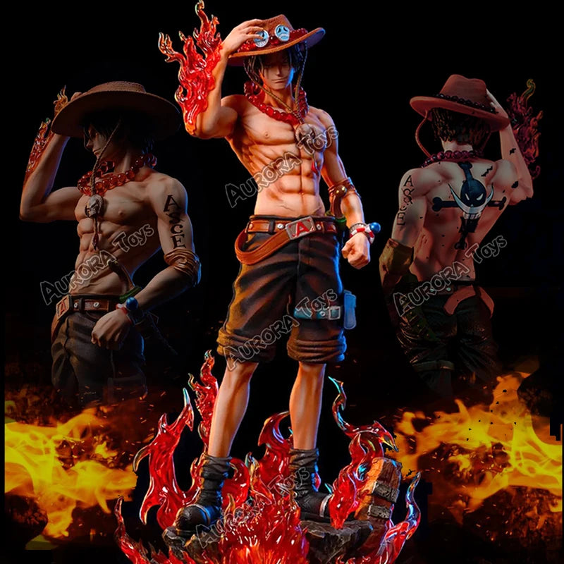 Anime One Piece Ace PVC Collectible Action Figure - 9.44in/24cm