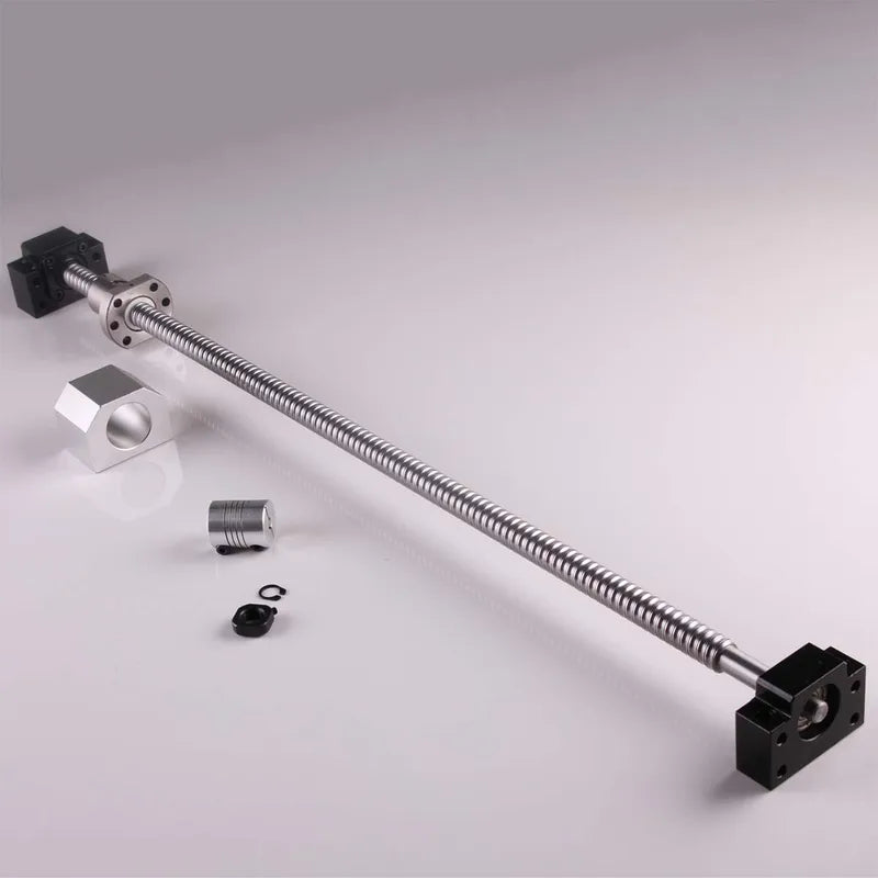 CNC Ballscrew Kit 1605 C7 End Machined Length 250-1550mm with Nut Housing & Coupler