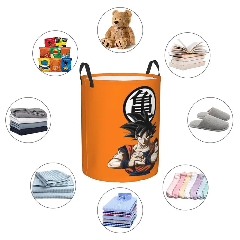 Dragon Ball Goku Laundry Hamper Toy Organizer Large Storage Basket Anime Kids