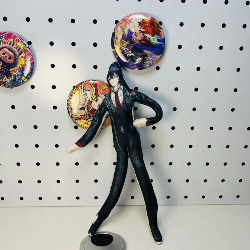 Anime Cosplay Stuffed Skeleton Doll with Movable Body for Halloween Decorations
