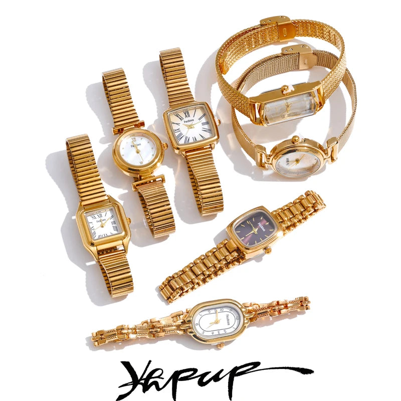 Stainless Steel Ladies Watch with Japan Movement Waterproof 18K Gold PVD Plated Jewelry