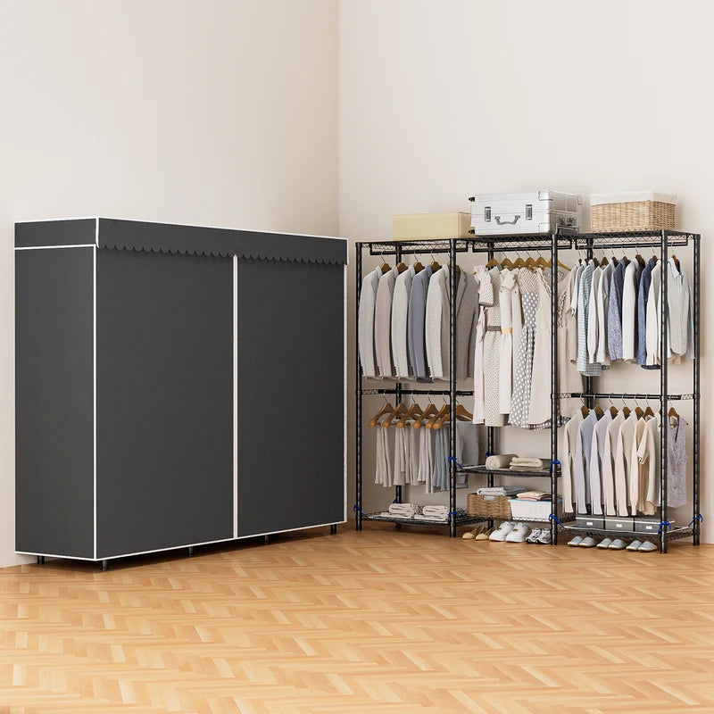 Heavy Duty Portable Clothes Rack with 960 lb Capacity — Wardrobe & Garment Organizer