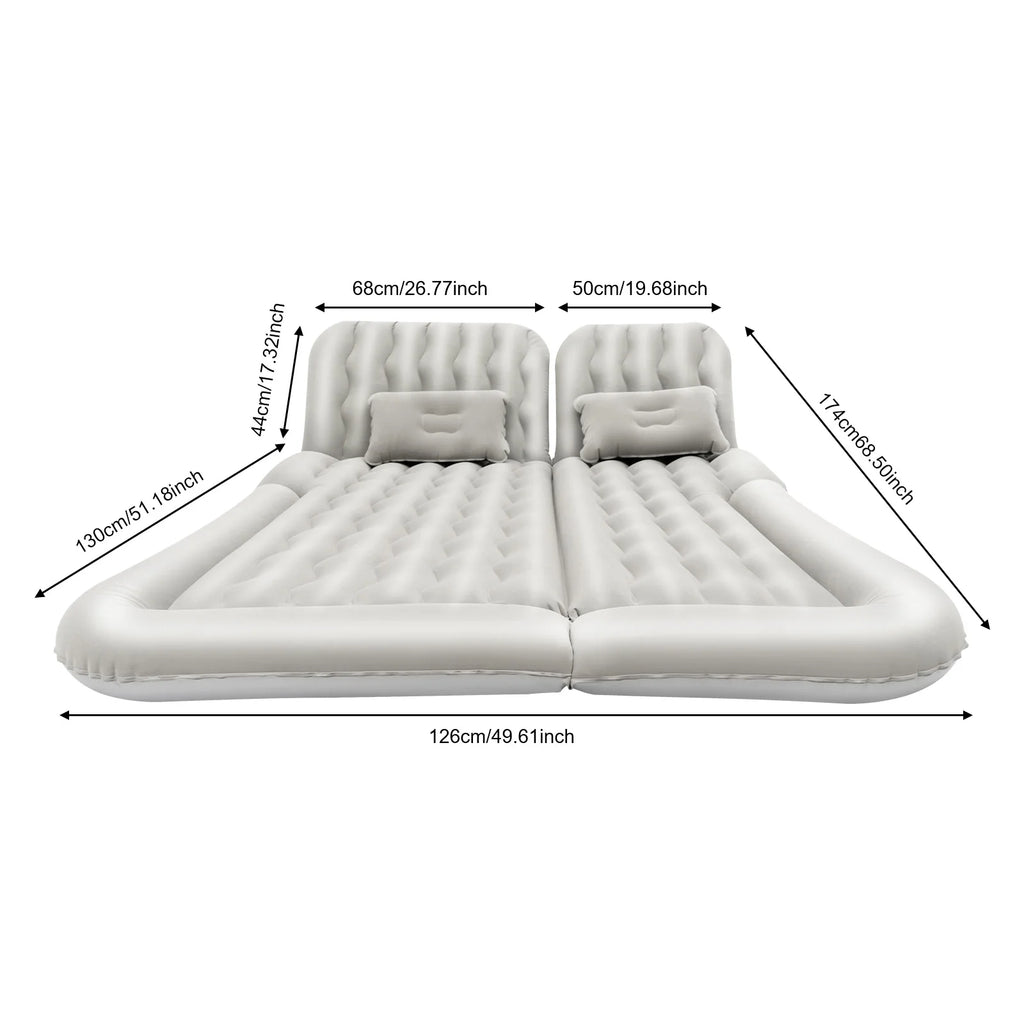 Inflatable Car Air Mattress with Pump - Universal Trunk Camping Bed for Travel & Sleeping
