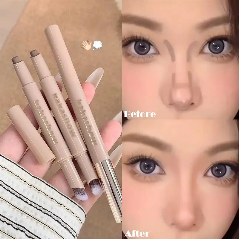 2-in-1 Contouring Pen with Brush for Face & Body Makeup - Multiple Colors