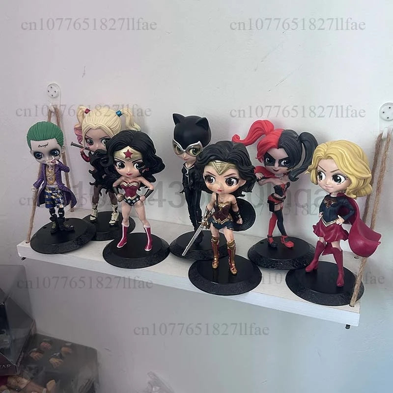 Action Figure Toys Set - Harley Quinn Joker Cat Wonder Woman Doll Gift for Children