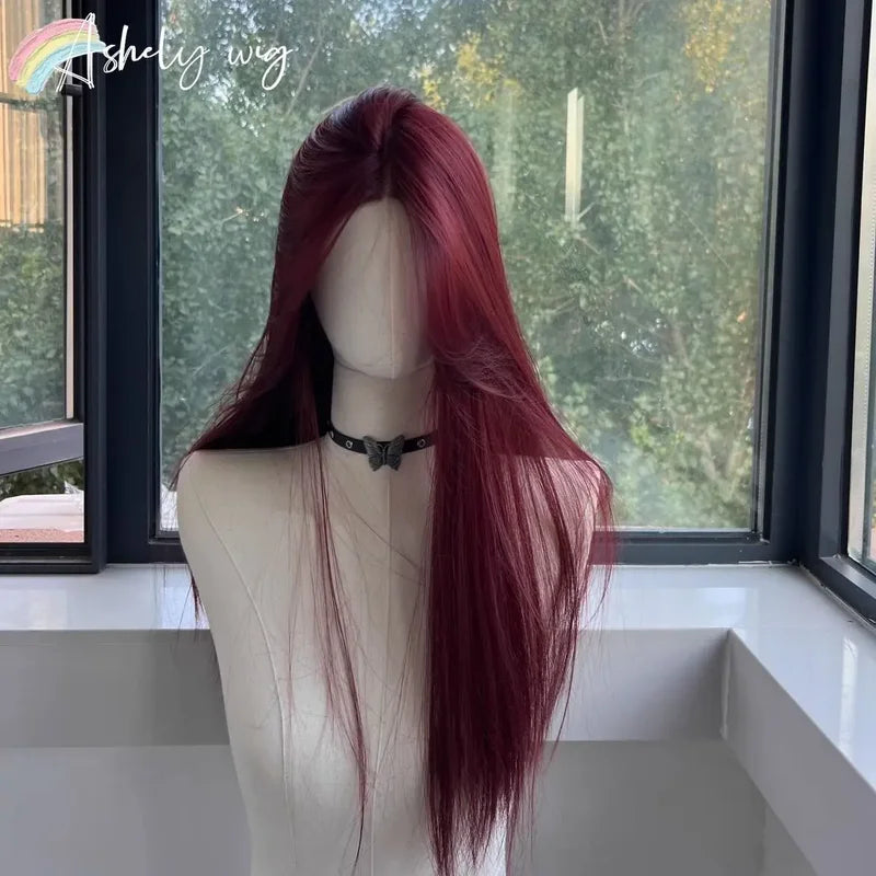 Long Straight Black Wig for Women - Lace Front, Cosplay & Daily Use