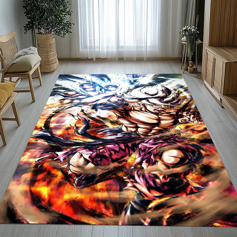 Anime D-Dragon Ball Cartoon Area Rug - Non-Slip Soft Carpet for Living Room, Bedroom, Kids Playroom