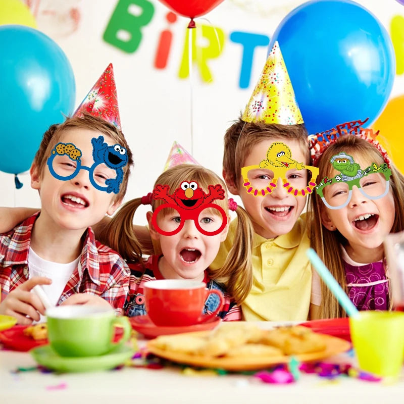 12-Piece Kids Party Paper Eye Masks Set for Children's Birthday Celebrations