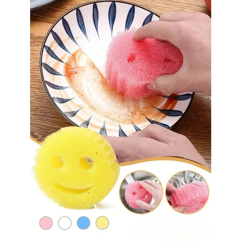 Kitchen Cleaning Sponge Cloth Set - Strong Scouring Pad Odor Resistant All Colors