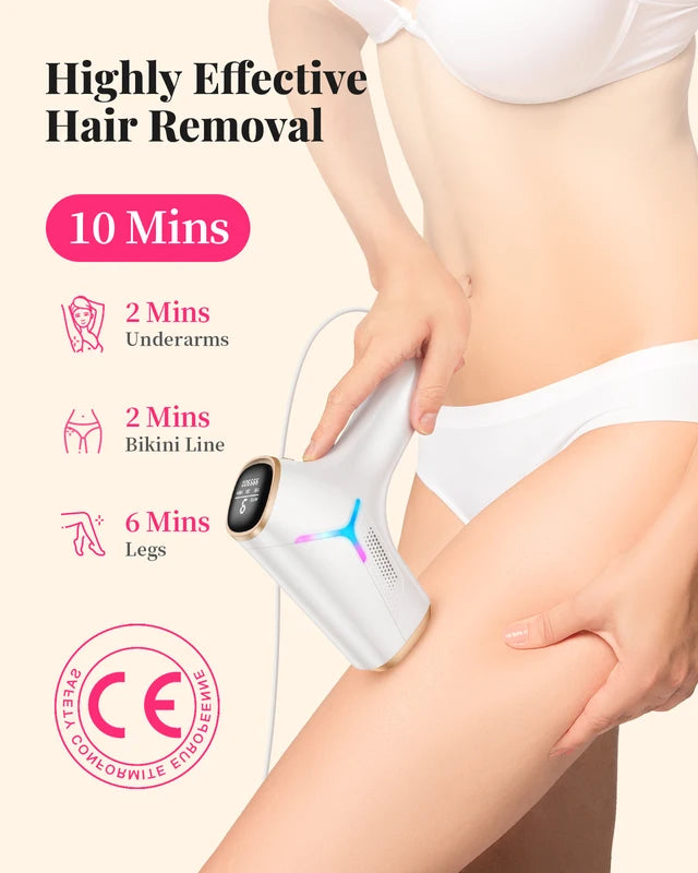 IPL Hair Removal Device for Women & Men Painless Permanent Body & Facial Treatment