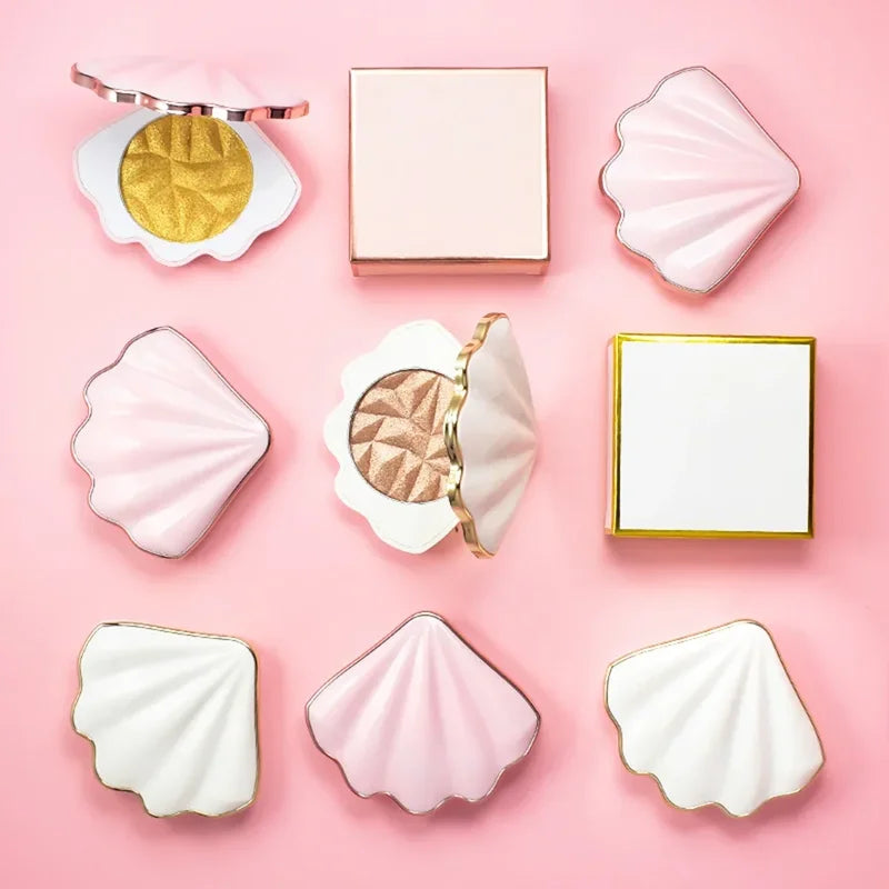 Shell Shape Blush & Bronzer Makeup Powder Set - Multiple Colors