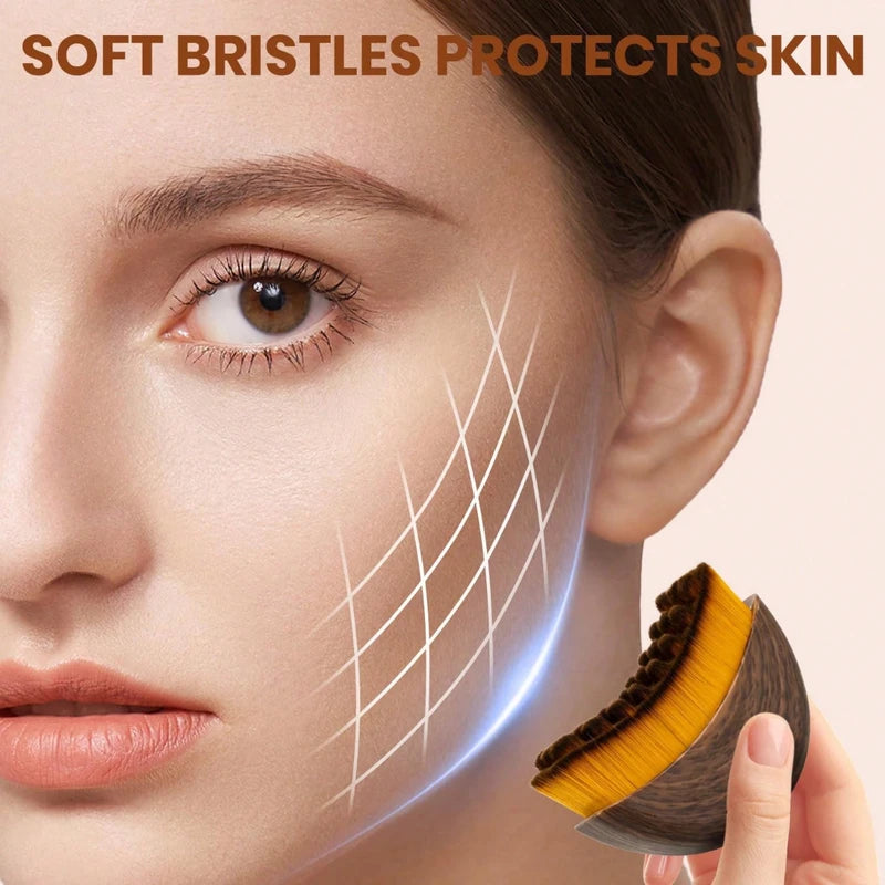 Lymphatic Face Contour Brush for Jawline & Chin Sculpting, Drainage Massager