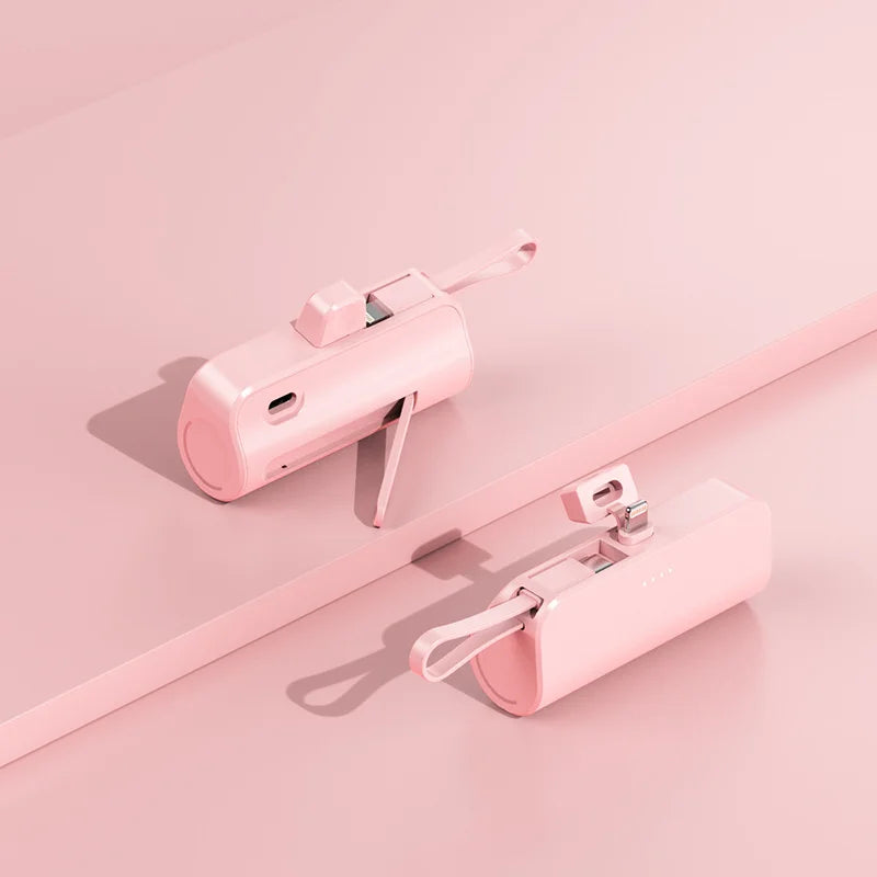 10,000mAh Mini Wireless Power Bank with Fast Charging & Embedded Cable