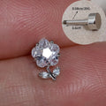 Dainty Sparkly CZ Flower Stud Earrings for Women Stainless Steel Jewelry