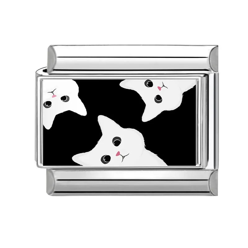 Fashion Dog Cats Star Charm Bracelet Stainless Steel DIY Jewelry Making Accessory