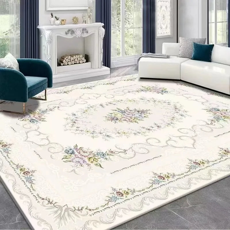 Large Persian Style Retro Carpet Door Rug Non-Slip Floor Mat for Living Room Bedroom