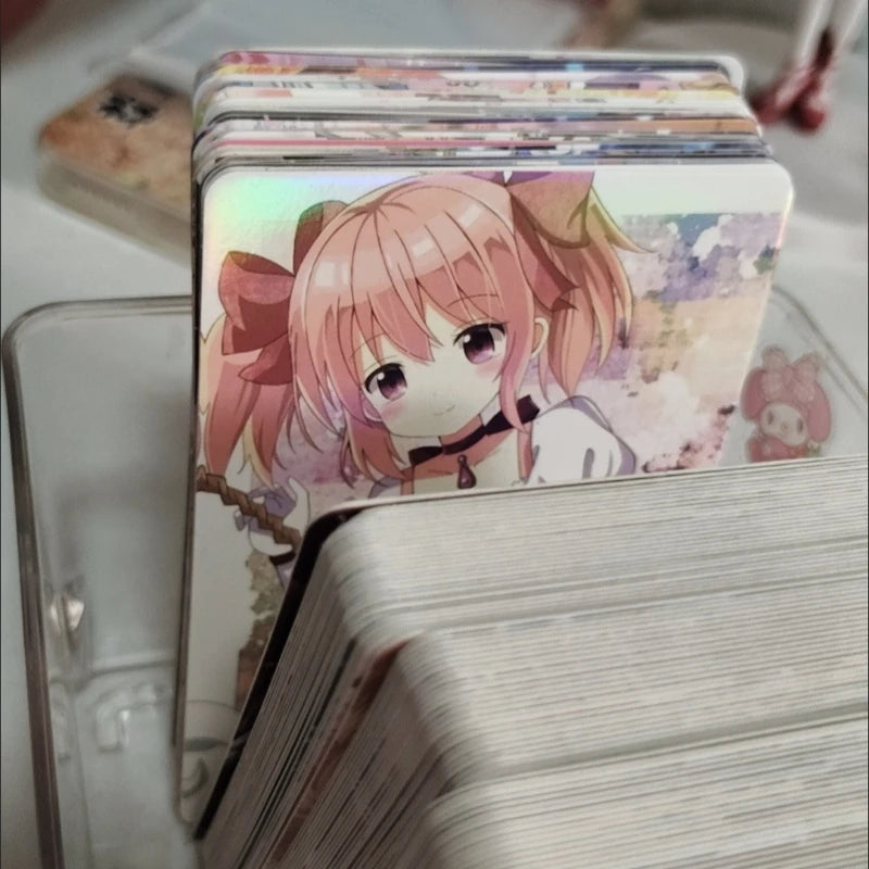 55Pcs Anime Madoka Magica Photo Card Set Laser Lomo Kaname Madoka Mami Homura Sayaka Gift