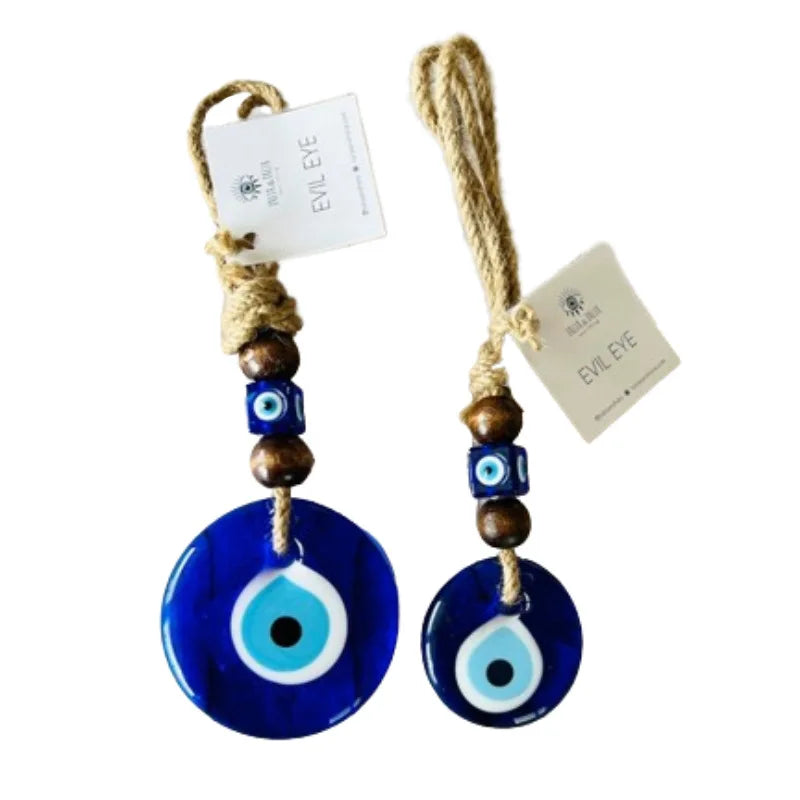 Evil Eye Wall Hanging Decor - Nazar House Protection Macrame Pendant