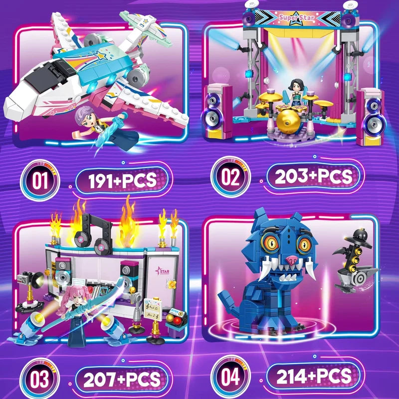 Fantasy Building Blocks Kit for DIY Action Figures & Collectible Displays