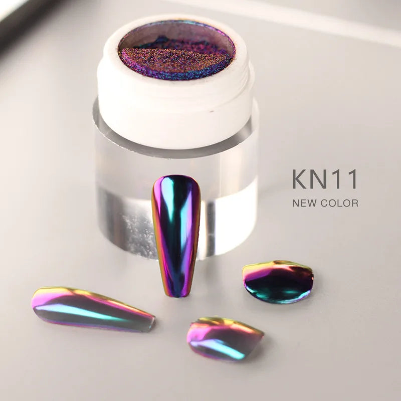 13 Colors Glitter Chameleon Nail Powder Dust for Nail Art Chrome & Metallic Effects
