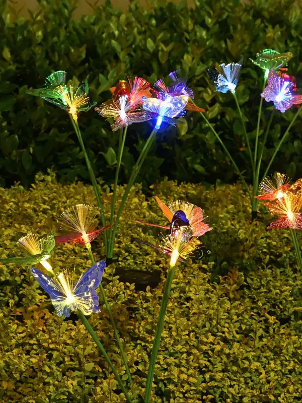 Solar Butterfly Garden Lights Outdoor Waterproof Stake Lights for Yard Pathway Patio - 6 LED